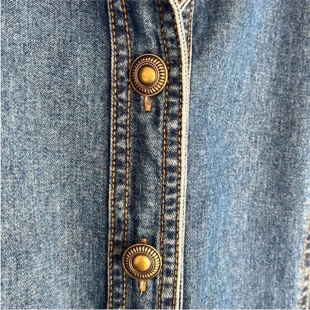 Vintage Christina Hope Denim Jacket Southwestern Aztec Embroidery 12 - Picture 5 of 13